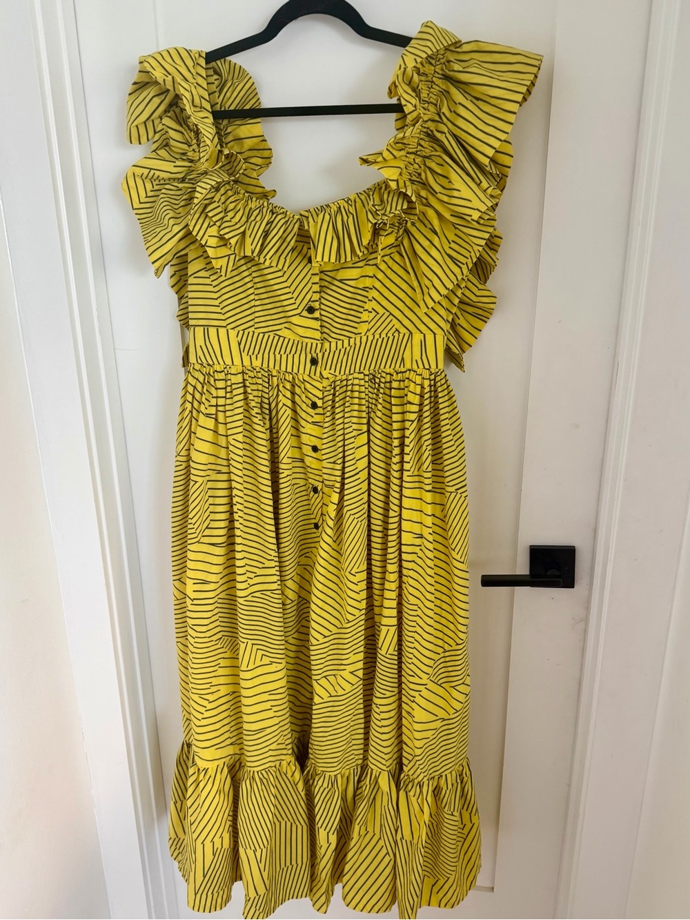 The Kemist Viral Yellow Ruffle Dress UK Sz 14 - Picture 4 of 10